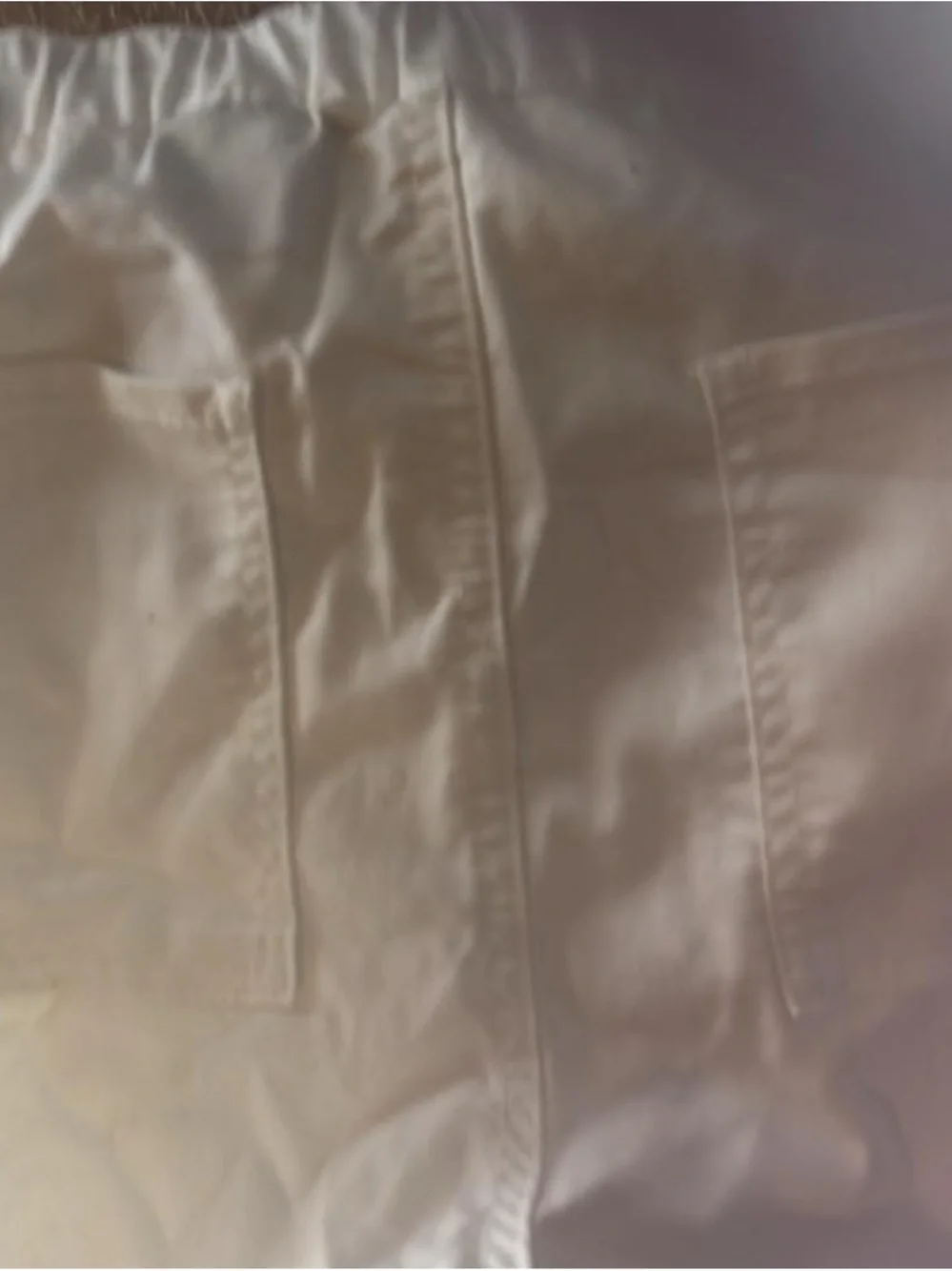 Men's White Cargo Jogger Pants - Versatile Utility Style unisex